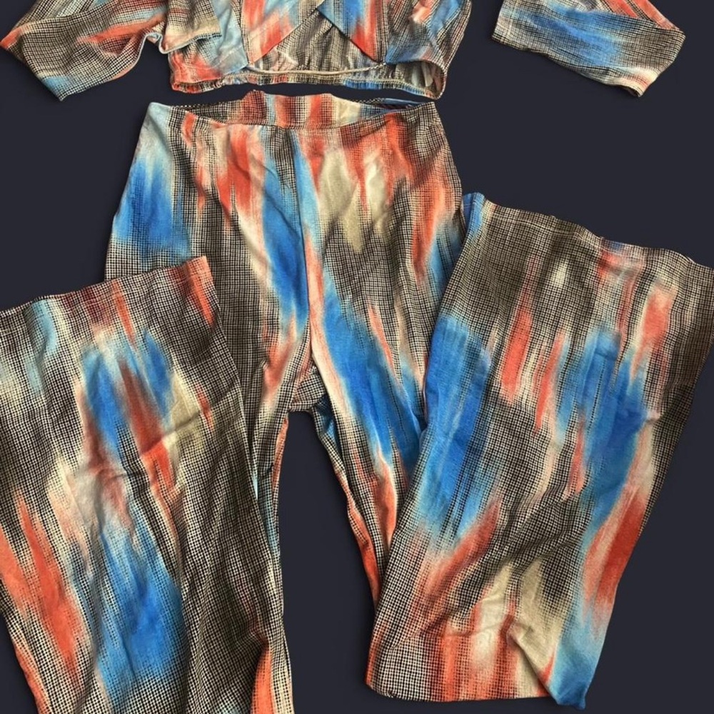 Colorful Abstract Women's Pants Set